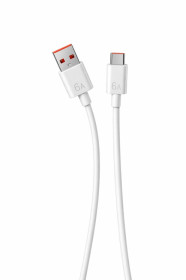 Кабелі Кабели ^/--/^ Кабель USB - Type-C 66 /--/ W 6 /--/ A для швидкої зарядки, 1 /--/ м, Білий ^_^^^ Кабель USB - Type-C 66 /--/ W 6 /--/ A для быстрой зарядки, 1 /--/ м, Белый - фото фото фото