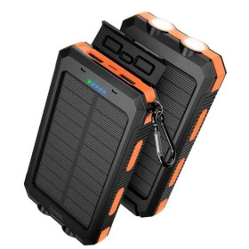 Зовнішні акумулятори (Power Bank) Внешние аккумуляторы (Power Bank) ^/--/^ Павербанк з карабіном 8000 /--/ mAh 2 /--/ USB/Type-C з сонячною панеллю і ліхтаром ^_^^^ Павербанк с карабином 8000 /--/ mAh 2 /--/ USB/Type-C с солнечной панелью и фонарем - фото фото фото