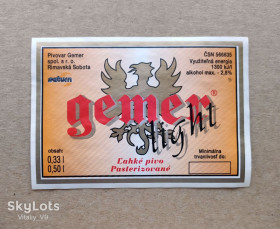 Етикетки Этикетки ^/--/^ Gemer Light Rimavska Sobota. Этикетка пивная. Словакия. ^_^^^ Gemer Light Rimavska Sobota. Етикетка пивна. Словаччина. - фото фото фото
