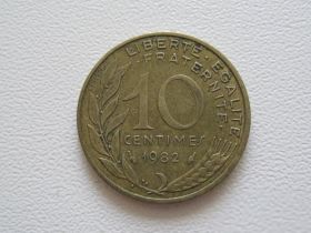 Франція Франция ^/--/^ Франция 10 сантимов 1982 года #9476 ^_^^^ Франція 10 сантимів 1982 року #9476 - фото фото фото