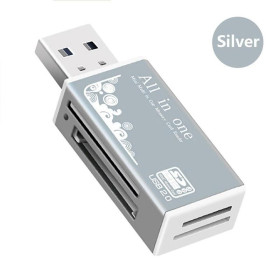 Кардрідери Кардридеры ^/--/^ Кард-ридер адаптер алюминиевый сплав, USB 2.0,  для чтения карт памяти SD/MS/M /--/ 2/TF ^_^^^ Кард-рідер адаптер алюмінієвий сплав, USB 2.0, для читання карт пам'яті SD/MS/M /--/ 2 TF - фото фото фото