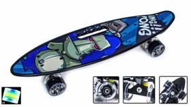 Дитячі ролики та скейти Детские ролики и скейты ^/--/^ Penny Board С Ручкой Scale Sports King Kong Светящиеся колеса (373797307) ^_^^^ Penny Board З Ручкою Scale Sports King Kong Світяться колеса (373797307) - фото фото фото