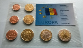 Інше Другое ^/--/^ Набор Андора пробные евро монетки 2014 год ^_^^^ Набір Андора пробні євро монетки 2014 - фото фото фото