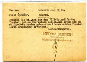Листи, фото Письма, фото ^/--/^ Гелена Бернер, виновиробник Берегово 1936 р. ^_^^^ Гелена Бернер, винопроизводитель Берегово 1936 г. - фото фото фото
