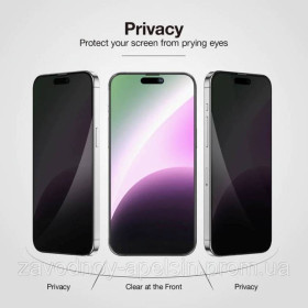 Плівки для екранів Пленки для экранов ^/--/^ Защитное стекло iPhone 15 Pro Max Privacy (Антишпион) ^_^^^ iPhone 15 Pro Max Privecy (Антишпигун) - фото фото фото