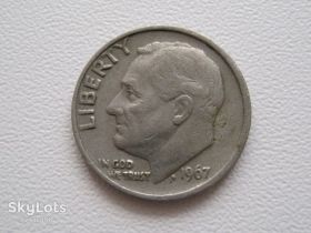 Обігові Обиходные ^/--/^ США 1 дайм (10 центов) 1967 года #20141 ^_^^^ США 1 дайм (10 центів) 1967 року #20141 - фото фото фото