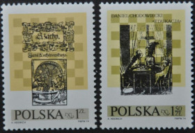 Інше Другое ^/--/^ Польша Живопись Даниель Ходовецкий Шахматы 1974 ^_^^^ Польща Живопис Даніель Ходовецький Шахи 1974 - фото фото фото