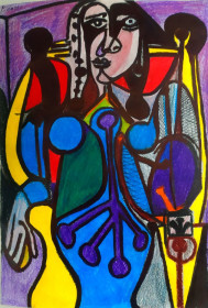 Сувенірна продукація, копії Сувенирная продукция, копии ^/--/^ Картина цветные карандаши бумага 20*15 см. ^_^^^ Картина кольорові олівці папір 20*15 см. - фото фото фото