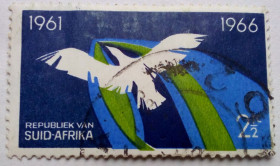 ПАР ЮАР ^/--/^ ЮАР 1966 Пятилетие республики, гашеная ^_^^^ ПАР 1966 П'ятиріччя республіки, гашена - фото фото фото