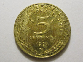 Франція Франция ^/--/^ Франция 5 сантимов 1992 года 3 /--/ П /--/ 934 ^_^^^ Франція 5 сантимів 1992 3 /--/ П /--/ 934 - фото фото фото