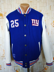 Куртки Куртки ^/--/^ Куртка команди New York Giants NFL вовна-поліестер штучна шкіра p-p L ^_^^^ Куртка команды New York Giants NFL шерсть-полиэстер искусственная кожа p-p L - фото фото фото