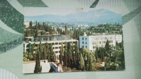 СРСР СССР ^/--/^ Открытка Крым Алушта Санаторий Слава 1975 год ^_^^^ Листівка Крим Алушта Санаторій Слава 1975 рік - фото фото фото