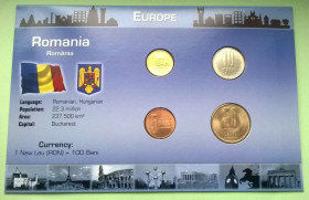 Румунія Румыния ^/--/^ Набор монет РУМЫНИЯ пластик картон блистер запайка Румунія набір ^_^^^ Набор монет Румыния пластик картон блистер запайка Румыния набор - фото фото фото