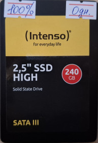 Твердотільні SSD-накопичувачі Твердотельные SSD-накопители ^/--/^ SSD Intenso High Performance 240 /--/ GB 2.5&amp;quot; SATA III  (Новий, 100% здоров&amp;apos;я, 7 годин роботи) код.6174 ^_^^^ SSD Intenso High Performance 240 /--/ GB 2.5&amp; SATA III (Новый, 100% здоровья, 7 часов работы) код.6174 - фото фото фото
