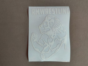 Наліпки, емблеми Наклейки, эмблемы ^/--/^ Наклейка Лев rmwrestling Белая на авто ^_^^^ Лев rmwrestling Біла на авто - фото фото фото