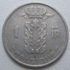 Бельгія Бельгия ^/--/^ Бельгія 1 франк 1955 року Belgique 42557 ^_^^^ Бельгия 1 франк 1955 года Belgique 42557 - фото фото фото