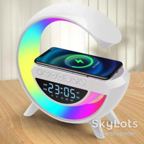 Нічні лампи Ночники ^/--/^ Настольная смарт лампа, ночник BT-3401 RGB Rainbow Light-Wireless Happy Light с Bluetooth колонкой + беспровод ^_^^^ Настільна смарт лампа, нічник BT-3401 RGB Rainbow Light-Wireless Happy Light з Bluetooth колонкою - фото фото фото