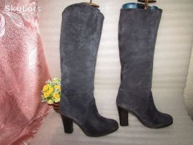 Чоботи Сапоги ^/--/^ СИНИЕ СУПЕР БРЕНДОВЫЕ САПОГИ ЗАМША+КОЖА ~ JUICY COUTURE ~ р 36 ^_^^^ Сині Супер БРЕНДОВІ САПОГИ ЗАМША+КОЖА ~ JUICY COUTURE ~ р 36 - фото фото фото