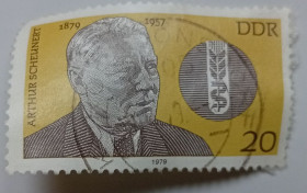 НДР, ФРН ГДР, ФРГ ^/--/^ ГДР 1979 Артур Шойнерт, гашеная ^_^^^ НДР 1979 Артур Шойнерт, гашена - фото фото фото