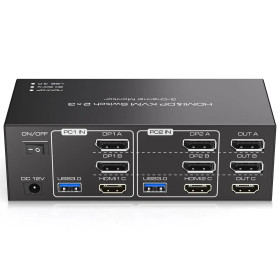 Інше Другое ^/--/^ Лот №13269 KVM-перемикач TJCXELE ​​8 /--/ K /--/ 60 /--/ Hz HDMI + 2 /--/ Displayport ^_^^^ Лот No /--/ 13269 KVM-переключатель TJCXELE 8 /--/ K /--/ 60 /--/ Hz HDMI + 2 /--/ Displayport - фото фото фото