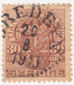 Скандинавія Скандинавия ^/--/^ Швеция 1910 г. № 36 гашеная ^_^^^ Швеція 1910 р. No 36 гашена - фото фото фото