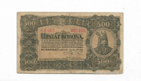 Угорщина Венгрия ^/--/^ 500 корон 1923 Венгрия редкость. С указанием типографии ^_^^^ 500 корон 1923 Угорщина рідкісність. Із зазначенням друкарні - фото фото фото