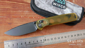 Ножі, мультітули Ножи, мультитулы ^/--/^ Wixco DRAX WX /--/ 10-C, 14 /--/ C /--/ 28 /--/ N Blackwash, Yellow Ultem (PEI), Caged Ceramic Ball Bearing, Outdoor, EDC, Cross-bar Lock - фото фото фото