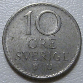 Швеція Швеция ^/--/^ Швеція 10 ере 1970 року 40799 ^_^^^ Швеция 10 эре 1970 года 40799 - фото фото фото
