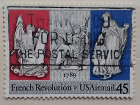 Історія та особистості История и личности ^/--/^ США 1989 г - Авиапочта. 200-летие Французской революции ^_^^^ США 1989 - Авіапошта. 200-річчя Французької революції - фото фото фото