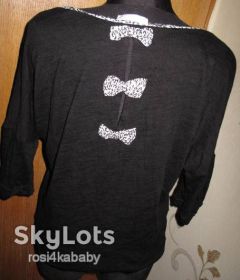 Кофти Кофты ^/--/^ чорний светрик бантики Promod S ^_^^^ черный свитер бантики Promod S - фото фото фото