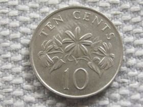 Сінгапур Сингапур ^/--/^ Сингапур 10 центов 1989 года #4040 ^_^^^ Сінгапур 10 центів 1989 року #4040 - фото фото фото