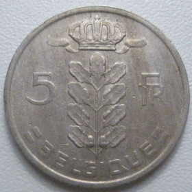 Бельгія Бельгия ^/--/^ Бельгія 5 франків 1973 року Belgique 42855 ^_^^^ Бельгия 5 франков 1973 года Belgique 42855 - фото фото фото