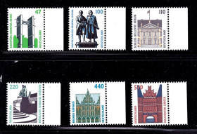 НДР, ФРН ГДР, ФРГ ^/--/^ Германия  ФРГ  MNH - архитектура ^_^^^ Німеччина ФРН MNH - архітектура - фото фото фото