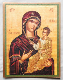 Ікони Иконы ^/--/^ Ікона - Богородиця Іверська - Портаітісса - грецький тип ^_^^^ Икона - Богородица Иверская - Портаитисса - греческий тип - фото фото фото