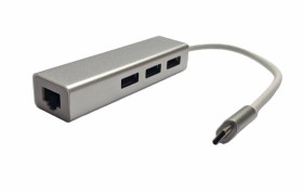 Кабелі та перехідники Кабели и переходники ^/--/^ Адаптер Macbook Type-C 3.0 HUB Multi-function Lan Adapter RJ /--/ 45 Переходник - фото фото фото