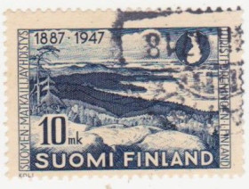 Скандинавія Скандинавия ^/--/^ Финляндия 1947 г. № 353 гашеная ^_^^^ Фінляндія 1947 р. No 353 гашена - фото фото фото