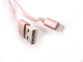 Кабелі Кабели ^/--/^ Кабель USB-Lightning Iphone 200 /--/ см рожевий б/у ^_^^^ Кабель USB-Lightning Iphone 200 /--/ см розовый б/у - фото фото фото
