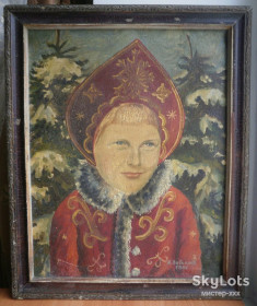 Картини, Гравюри, Живопис та Графіка Картины, Гравюры, Живопись и Графика ^/--/^ Картина Девочка в кокошнике А. Завьялов ^_^^^ Картина Дівчинка в кокошнику А. Зав'ялов - фото фото фото