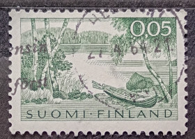 Скандинавія Скандинавия ^/--/^ Финляндия 1963 г - Пейзажи, гаш ^_^^^ 1963 — Пейзажі, гаш - фото фото фото