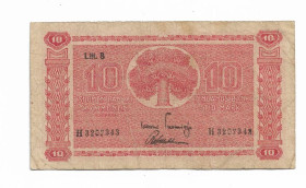Скандинавія Скандинавия ^/--/^ FINLAND Финляндия 10 марок 1945 Litt. B&amp;quot; Подписи: Tuomioja и Wahlman ^_^^^ Фінляндія 10 марок 1945 Litt. B&amp;quot; Підписи: Tuomioja і Wahlman - фото фото фото