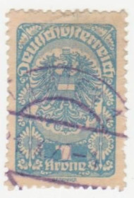 Австрія Австрия ^/--/^ Австрия  1919  г. № 295 гашеная ^_^^^ Австрія 1919 р. No 295 гашена - фото фото фото