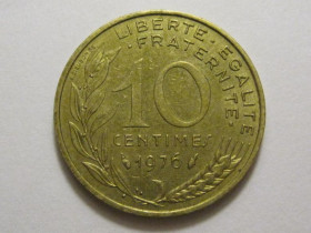 Франція Франция ^/--/^ Франция 10 сантимов 1976 года 3 /--/ П /--/ 970 ^_^^^ Франція 10 сантимів 1976 року 3 /--/ П /--/ 970 - фото фото фото