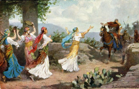 Росія до  року Россия до  года ^/--/^ ИМПЕРИЯ. СВЯЩЕННОЕ ПИСАНИЕ. № 8. ДОЧЬ ИЕФФАЯ ИДЕТ НАВСТРЕЧУ ОТЦУ СВОЕМУ. ^_^^^ Імперія. Святе письмо. No 8. Дочка єфффая йде назустріч батькові свого. - фото фото фото