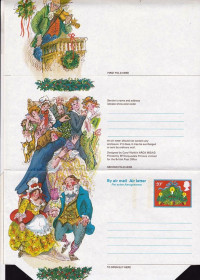 Європа Европа ^/--/^ UK / Великобритания 1983 г MNH - аэрограмма с ОМ  - КОСТЮМЫ - Рождество ^_^^^ UK / Велика Британія 1983 р MNH - аерограма з ОМ - КОСТЮМИ - Різдво - фото фото фото