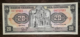 Еквадор Эквадор ^/--/^ ECUADOR Еквадор 20 сукре 22 листопада 1998 підпис тип 3. UNC ^_^^^ ECUADOR Эквадор 20 сукре 22 ноября 1998 подпись тип 3. UNC - фото фото фото