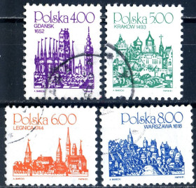 Архітектура Архитектура ^/--/^ Польша. Архитектура городов  (серия) 1981 г. ^_^^^ Польща. Архітектура міст (серія) 1981 - фото фото фото