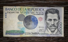 Колумбія Колумбия ^/--/^ COLOMBIA Колумбія 20000 песо 21 листопада 2006 ^_^^^ Колумбия 20000 песо 21 ноября 2006 - фото фото фото