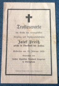 Інше Другое ^/--/^ Памʼятка. Йожеф Прейс, солдат Рейсверу 1935 р ^_^^^ Памятка. Йожеф Прейс, солдат Рейсвера 1935 - фото фото фото