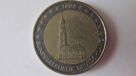 Сучасні c  року Современные c  года ^/--/^ 2 євро 2008 рік Німеччина. Гамбург. ^_^^^ 2 евро 2008 год Германия. Гамбург. - фото фото фото