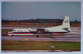 Іноземні Иностранные ^/--/^ Открытка Самолет Britt Airlines Fairchild-Hiller FH-227 /--/ C ^_^^^ Літак Britt Airlines Fairchild-Hiller FH-227 /--/ C - фото фото фото